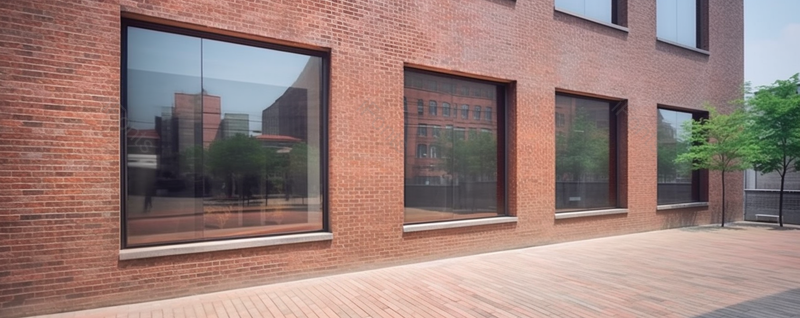 红色砖瓦展览馆建筑围墙外围实拍,高清,摄影图,摄影图片,图片大全,摄影图免费下载